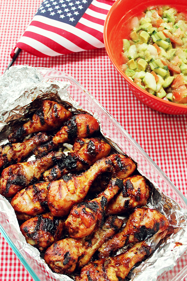 4th of July Menu - 50 Stars BBQ Chicken - IHOD