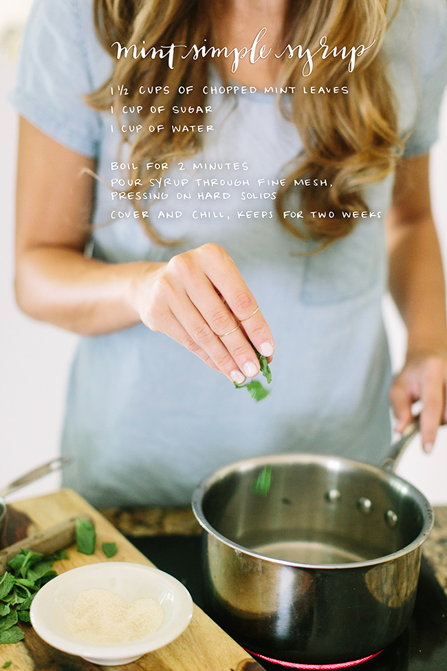 Simple Syrup Recipe | Hand Lettering by Write on Design + Photography by Kathryn McCrary