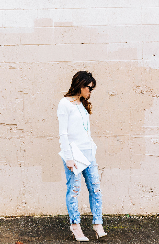 Whites and Torn Denim