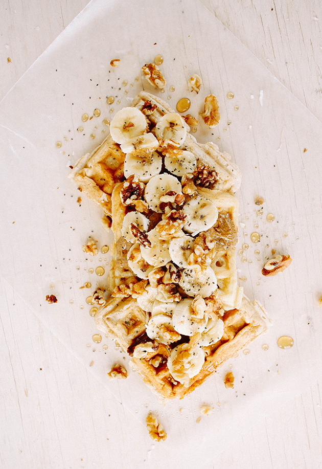 Bananas, Almond Butter, Walnuts, Maple