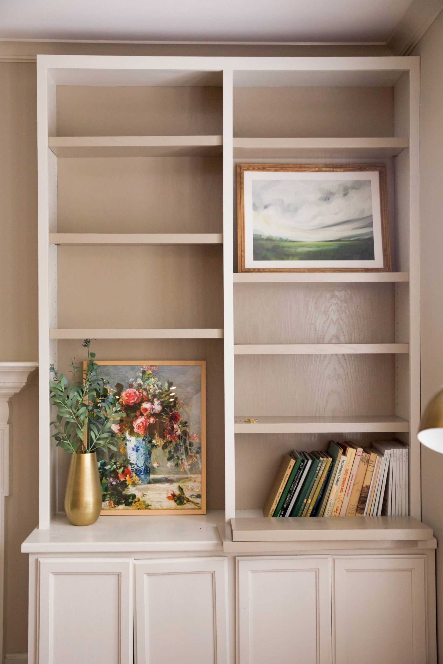 How to style open bookshelves