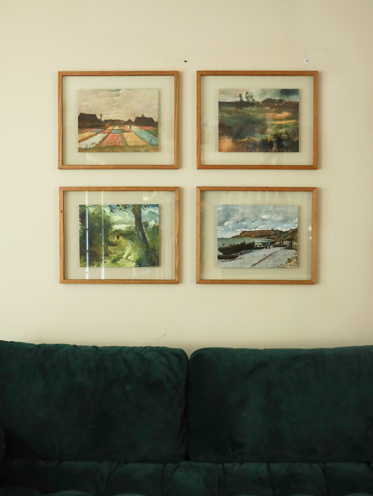 classic art print gallery wall
